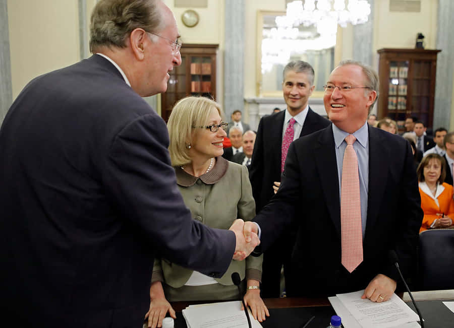 Jay Rockefeller Shaking Hands Wallpaper