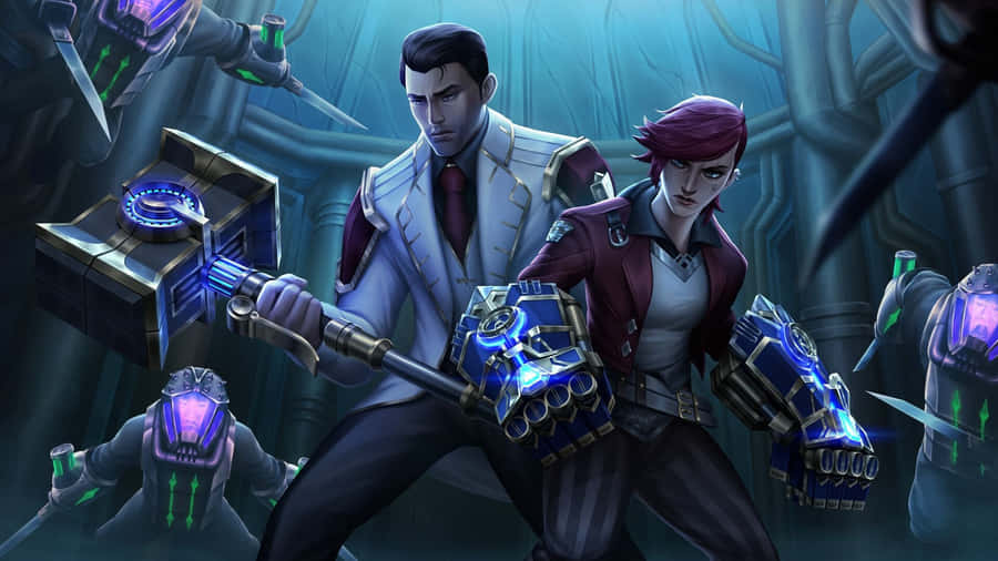 Jayce And Viktor Arcane Duo Wallpaper