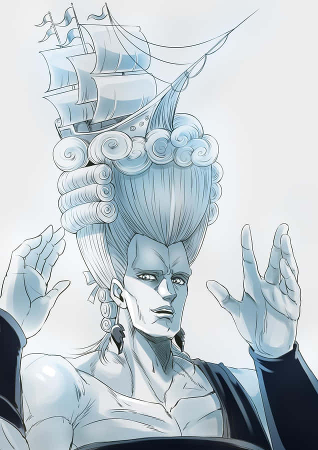 Jean Pierre Polnareff Posing In His Stylish Outfit Wallpaper