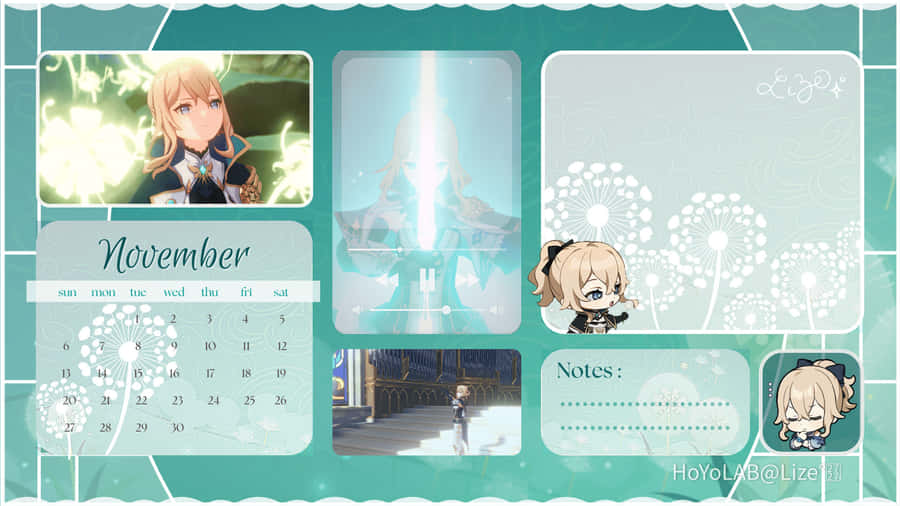 Jean, The Dandelion Knight, In The Beautiful World Of Teyvat Wallpaper