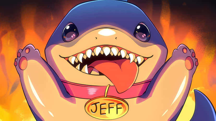 Jeff The Land Shark Cute Character Wallpaper