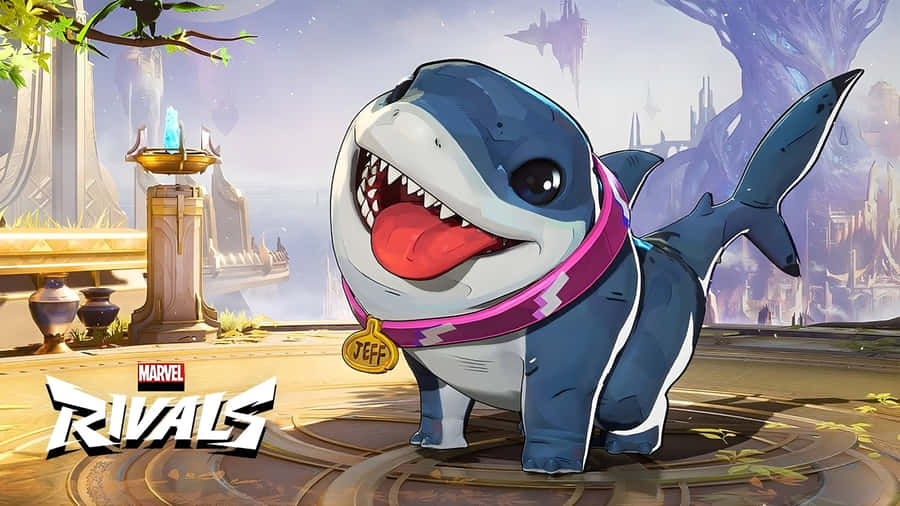 Jeff The Land Shark Cute Character Wallpaper