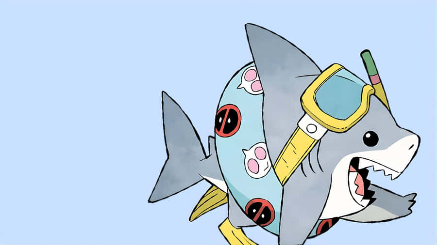 Jeff The Land Shark In Swim Gear Wallpaper