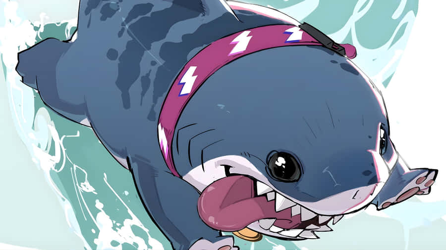 Jeff The Land Shark Swimming Wallpaper