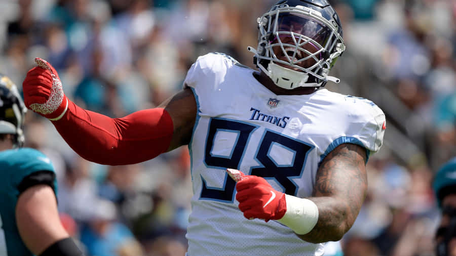 Jeffery Simmons Titans Defensive Play Wallpaper