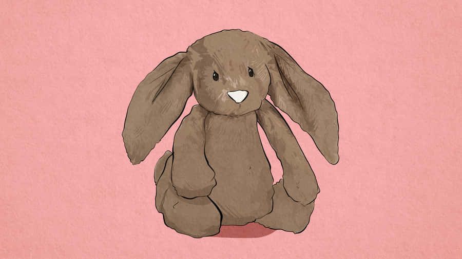 Jellycat Brown Bunny Plush Wallpaper