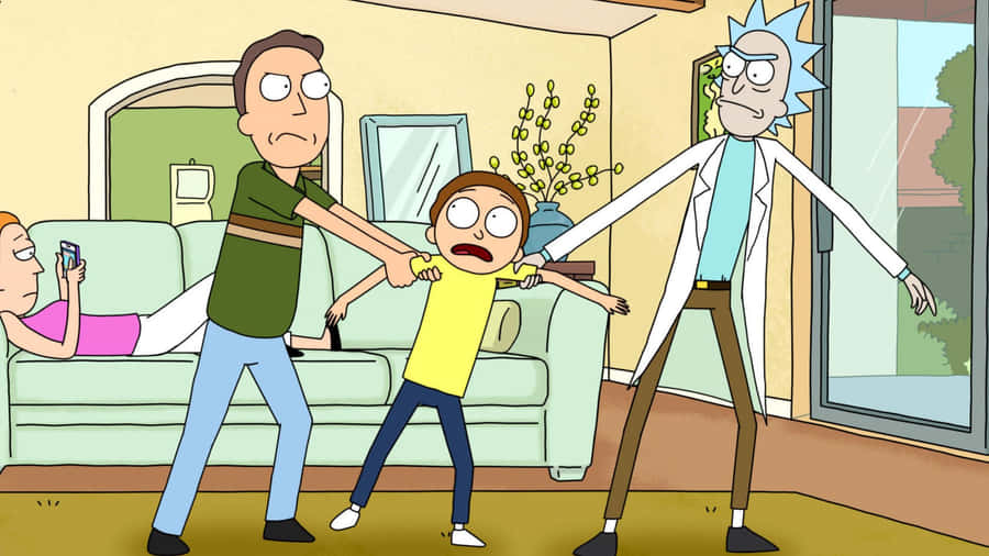 Jerry Smith Standing Tall In An Animated World Wallpaper