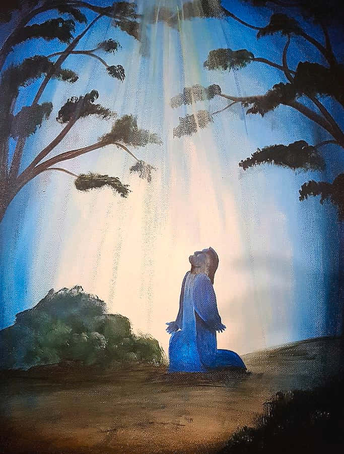 Jesus Praying In Quiet Contemplation Wallpaper