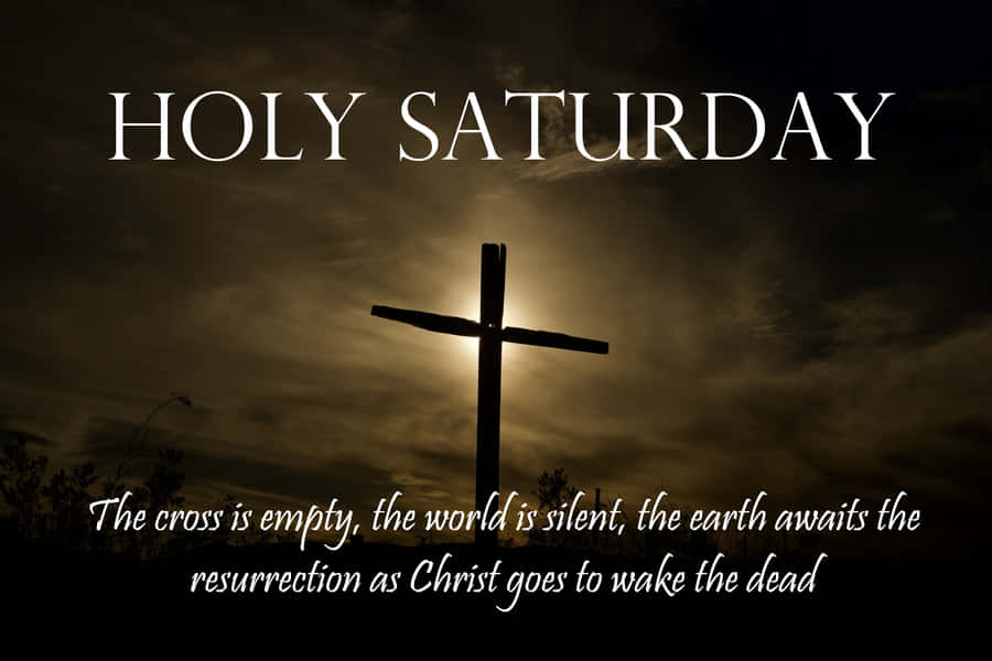 Jesus Rises From The Tomb On Holy Saturday Wallpaper