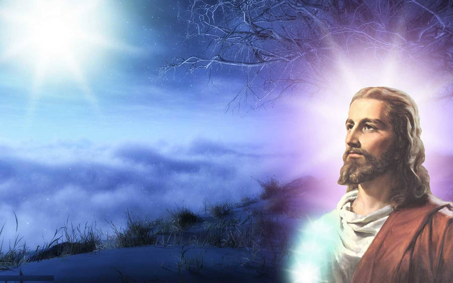 Jesus Welcomes Us With Arms Stretched Open Wallpaper