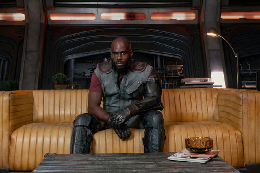 Jet Black From Cowboy Bebop In Action Wallpaper