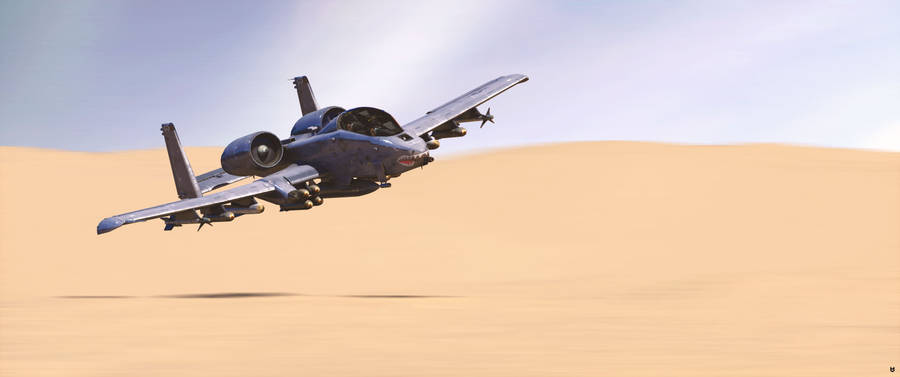 Jet Fighter In The Desert Wallpaper