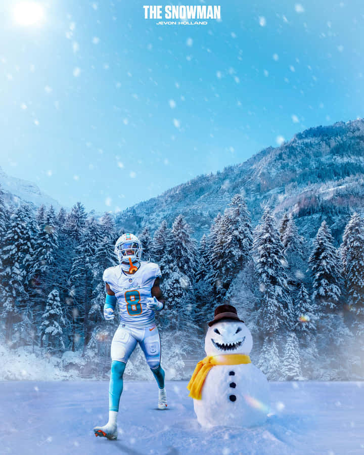 Jevon Holland The Snowman Football Poster Wallpaper