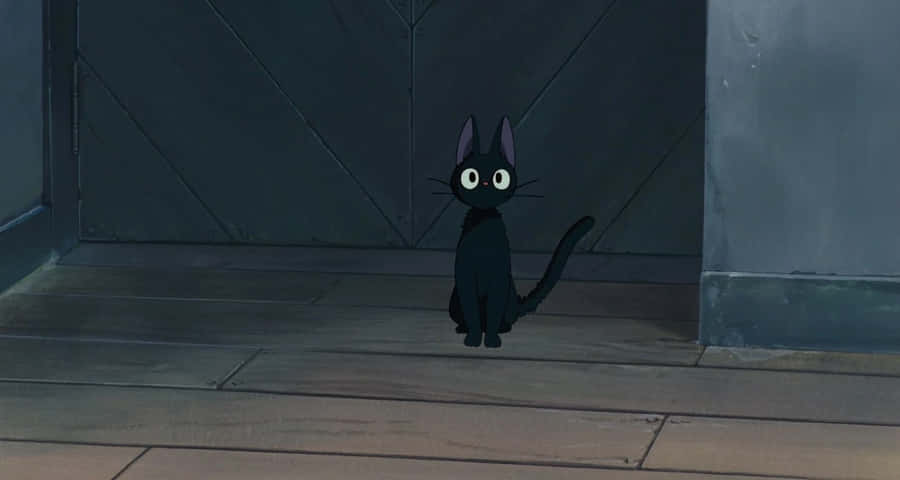 Jiji Cat - The Magical Black Cat In Studio Ghibli's Kiki's Delivery Service Wallpaper