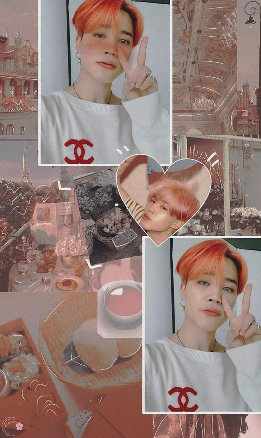 Jimin Aesthetic V Pose Wallpaper