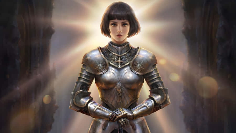 Joan Of Arc In Armor Wallpaper