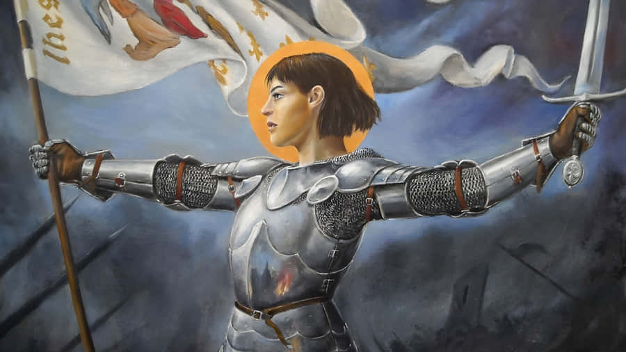 Joan Of Arc In Battle Wallpaper
