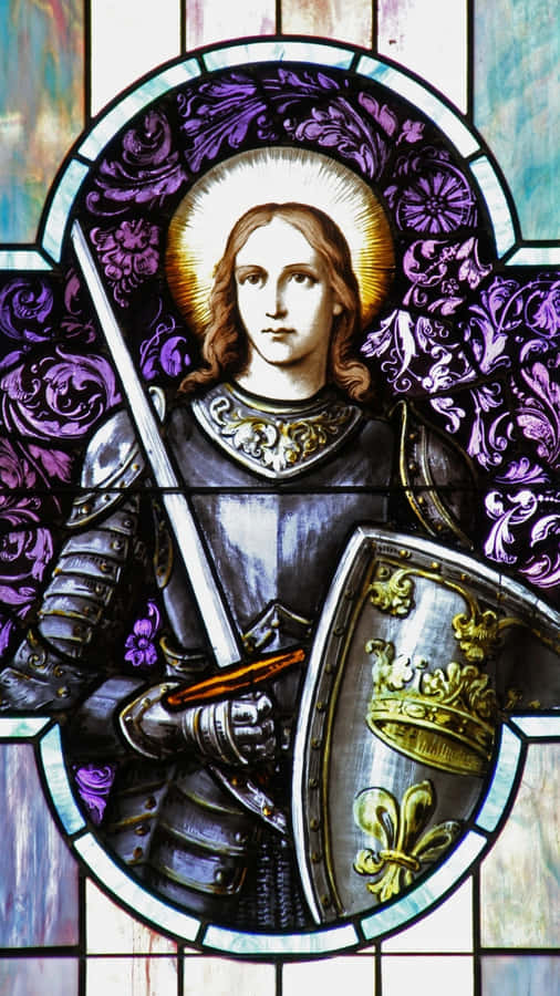 Joan Of Arc Stained Glass Wallpaper
