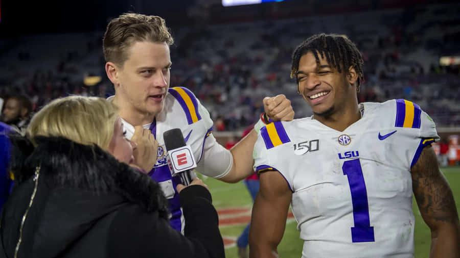 Joe Burrow Jamarr Chase Post Game Interview Wallpaper