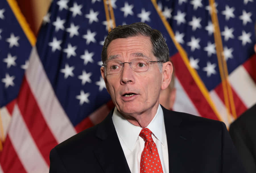 John Barrasso Us Flag Background Wallpaper