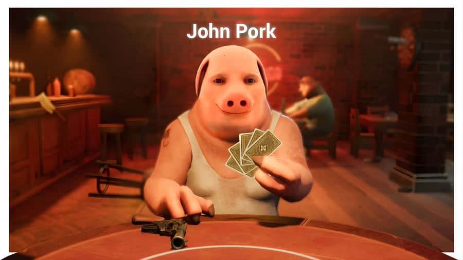 John Pork Character Poker Wallpaper