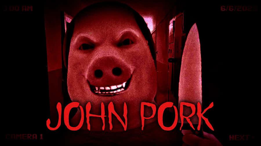 John Pork Horror Character Wallpaper