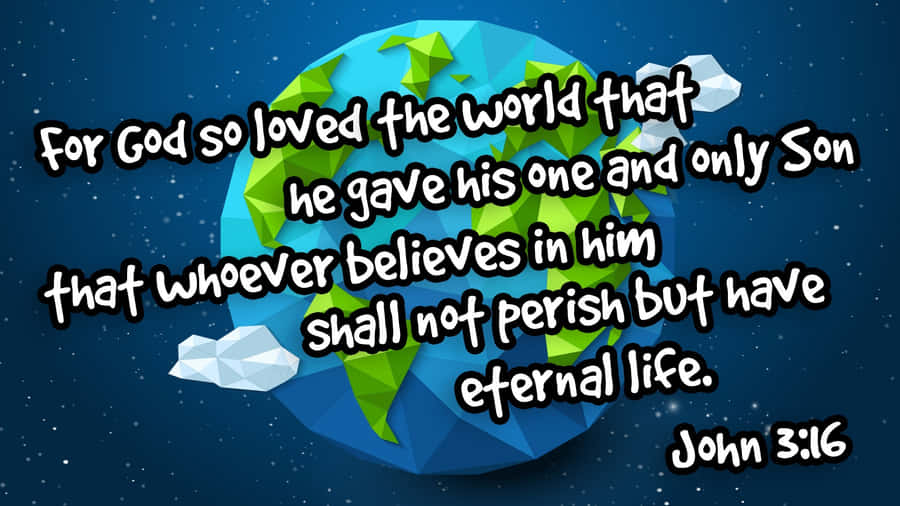 John316 Biblical Verse Globe Wallpaper