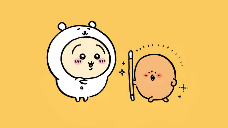 Joke Bear Characters Playful Interaction Wallpaper