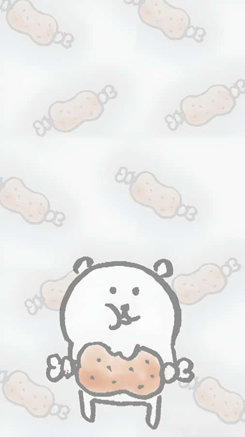 Joke Bear Eating Chicken Wallpaper