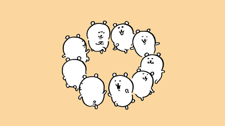 Joke Bear Heart Formation Wallpaper