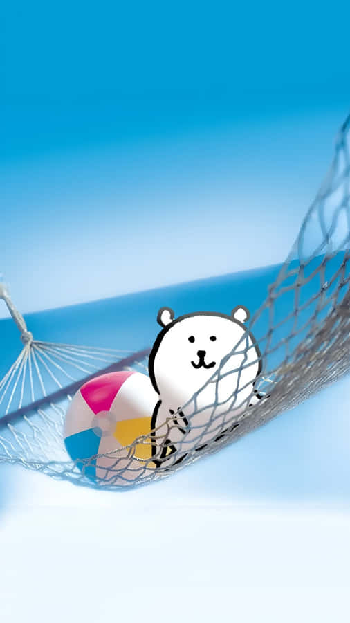 Joke Bear Relaxing In Hammock Wallpaper