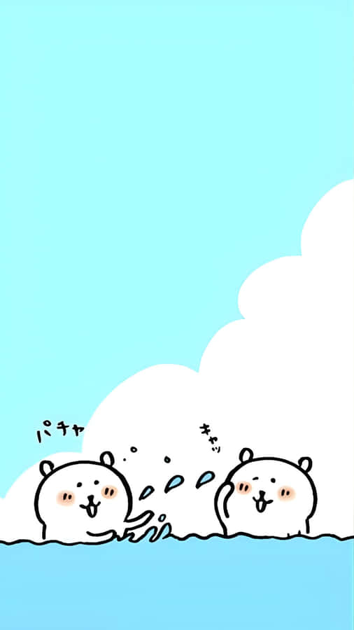 Joke Bear Splashing Fun Wallpaper