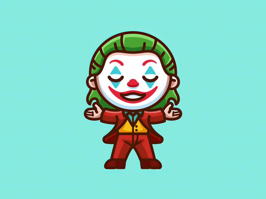 Joker 2019 Cute Cartoon Wallpaper