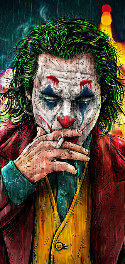 Joker 2019 Smoking Portrait Wallpaper