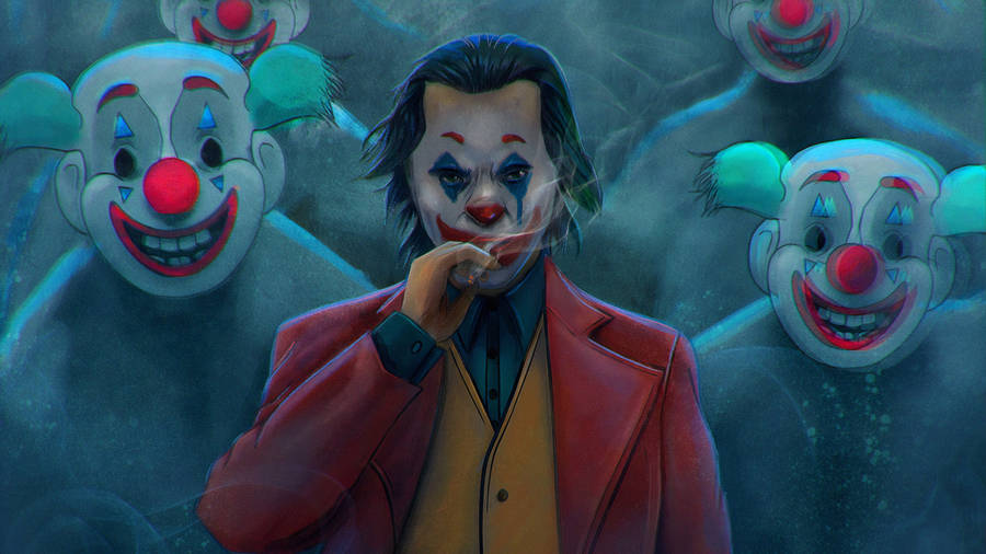 Joker With Clowns Wallpaper