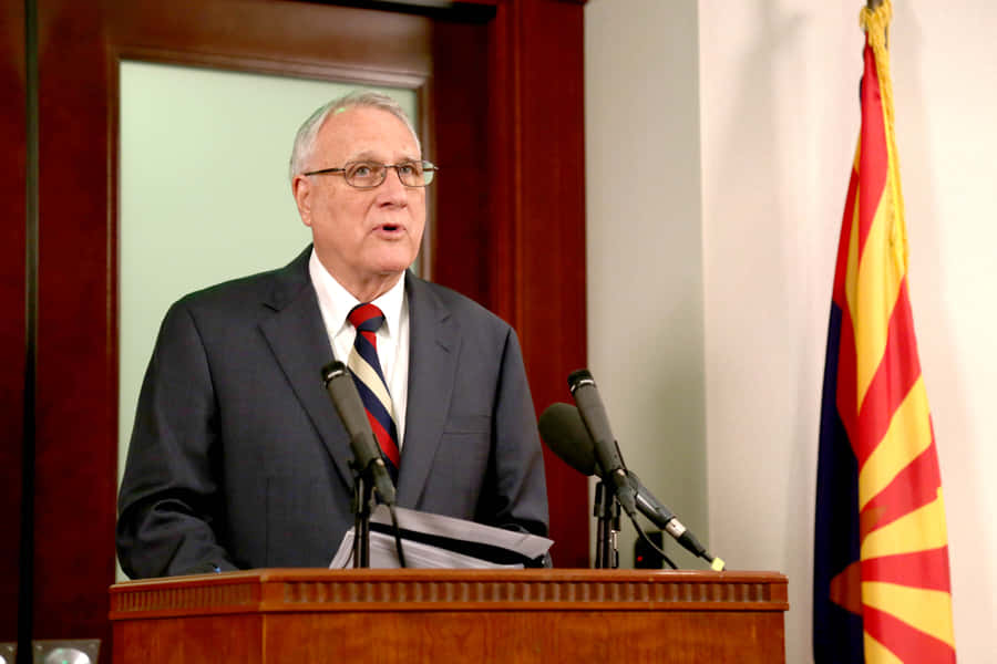 Jon Kyl News Conference Event Wallpaper
