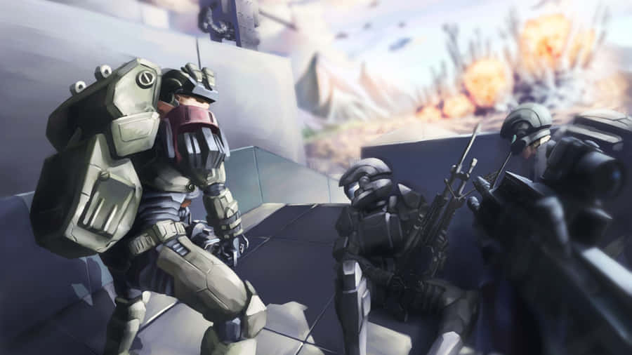 Jorge-052, A Spartan-ii Commando From The Halo Series, In Full Armor. Wallpaper