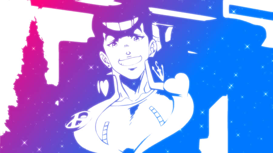 Josuke Higashikata Striking A Confident Pose Wallpaper