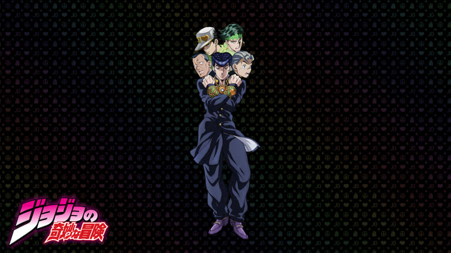 Josuke Higashikata Striking A Pose In A Dynamic Wallpaper Wallpaper
