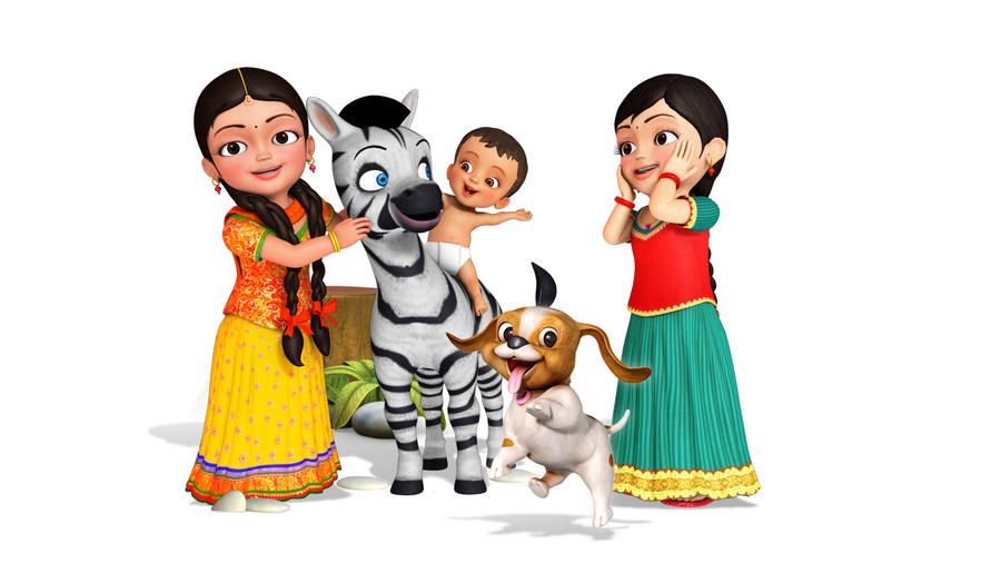 Joyful Entertainment With Infobells Characters Wallpaper