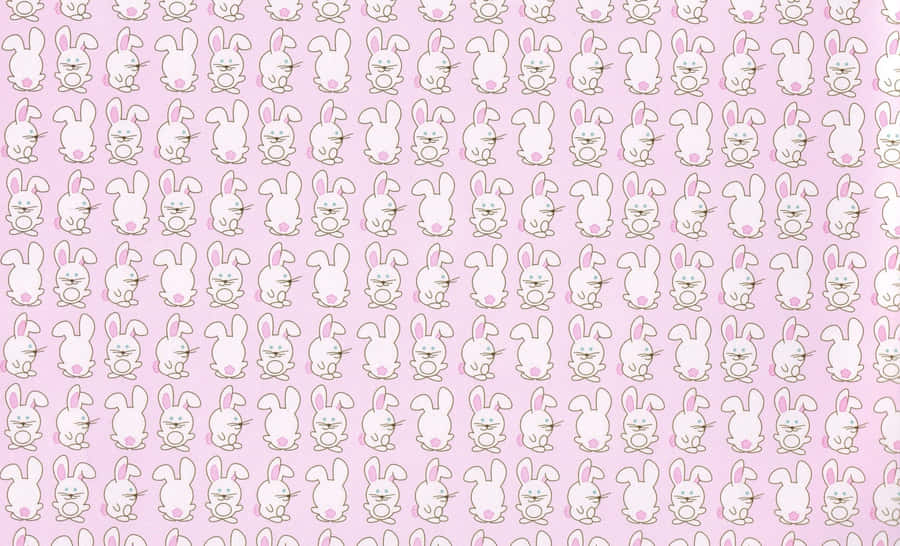 Jump For Joy With This Pink Bunny! Wallpaper