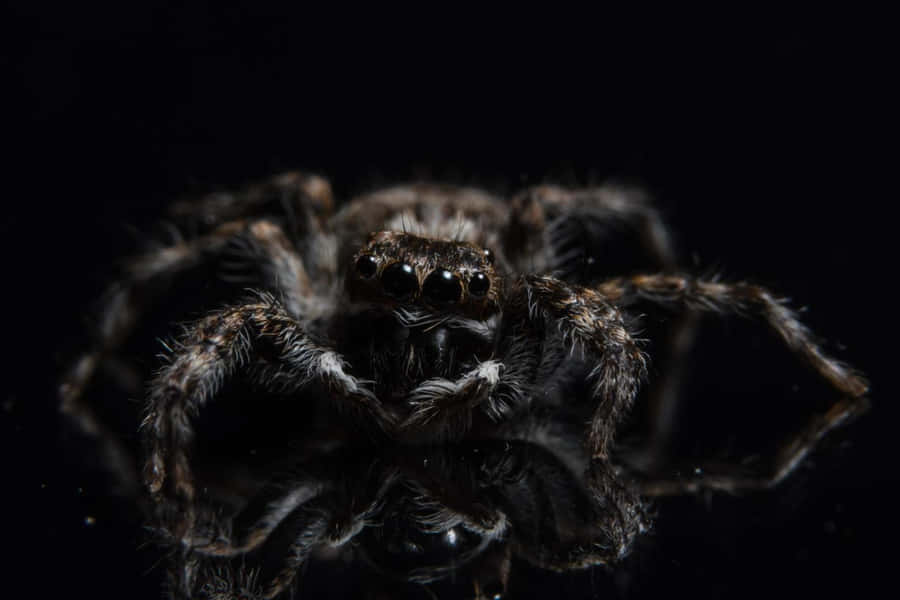 Jumping Spider Reflection Wallpaper