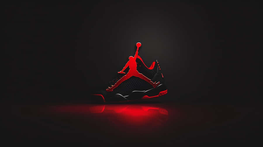 Jumpman Logo Red Black Background Wallpaper