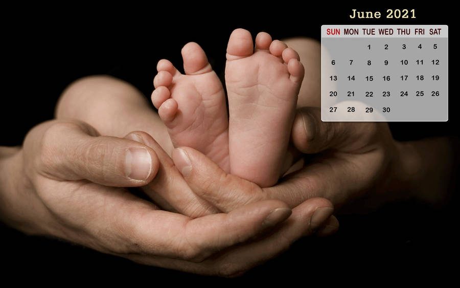 June 2021 Calendar. Wallpaper