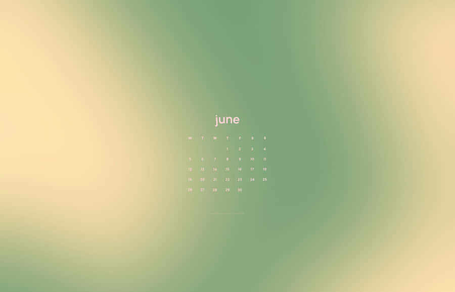 June Calendar Wallpaper Gradient Background Wallpaper