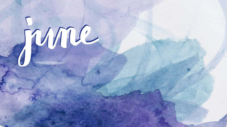 June Watercolor Aesthetic Background Wallpaper