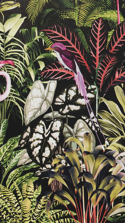 Jungle Print Tropical Foliage Wallpaper