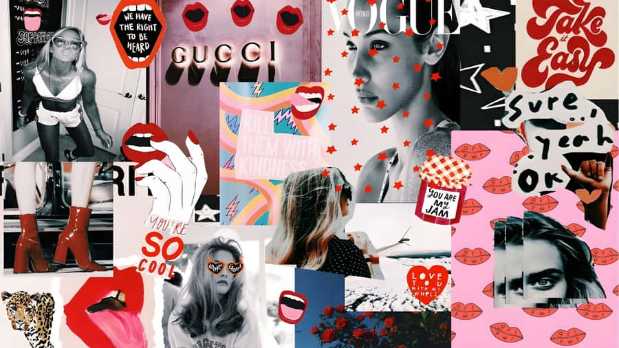 Junk Art Collage Inspiration Wallpaper