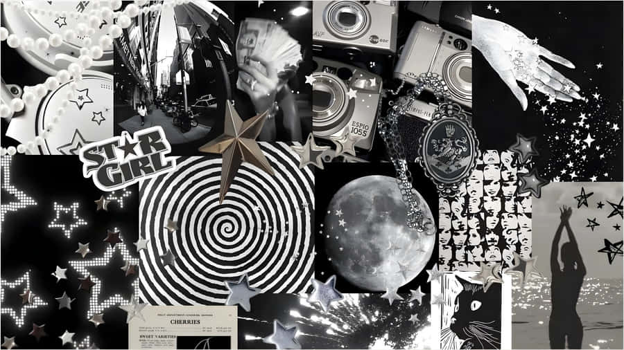 Junk Collage Art Wallpaper