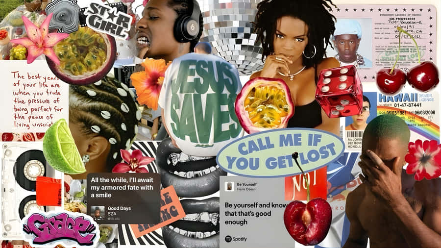 Junk Food Culture Collage Wallpaper